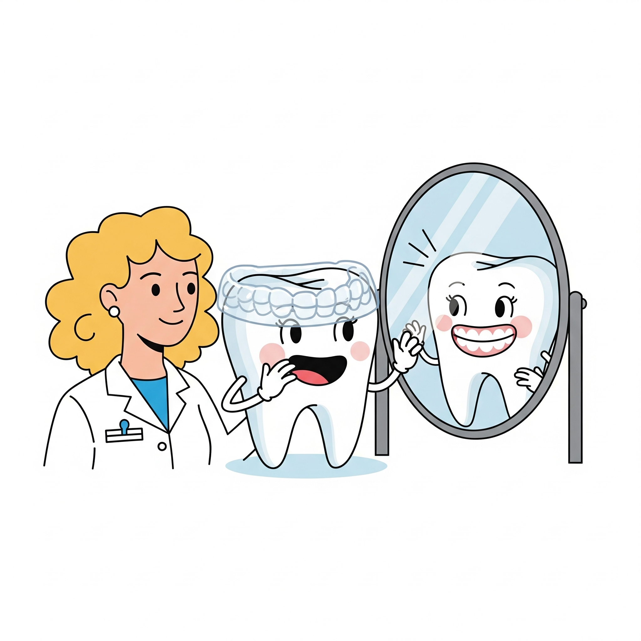 Le Dr Antonella BERARDI proposant un traitement d'orthodontie par aligneurs (Invisalign)